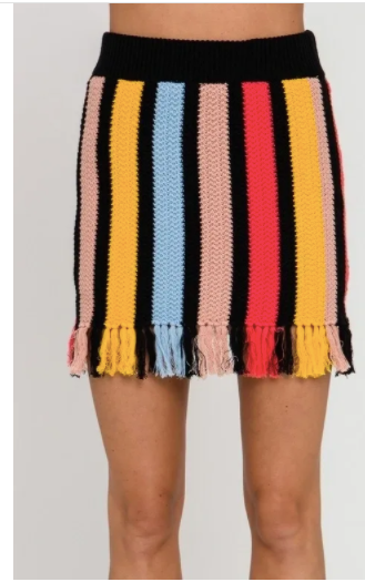 Stripe Knit Skirt