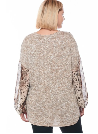 Snake Sleeve Top