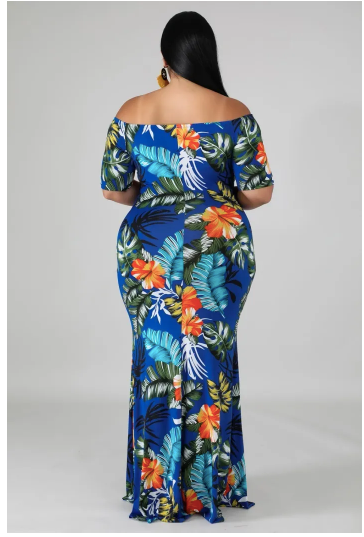Floral Off-the-shoulder Maxi Dress