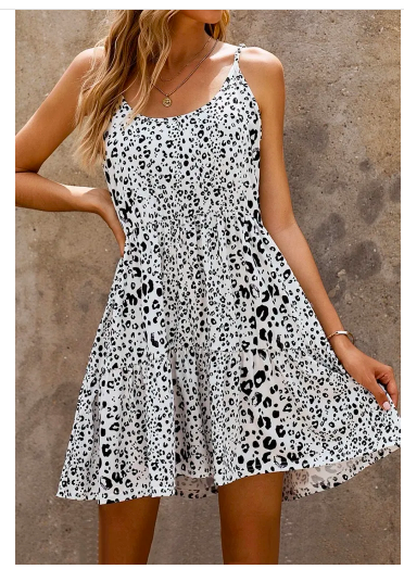 Leopard Babydoll Dress
