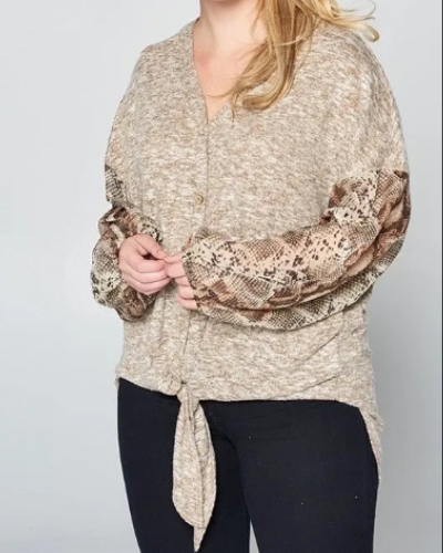 Snake Sleeve Top