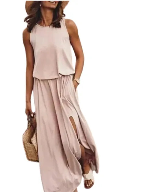 Sleeveless Split Maxi Dress