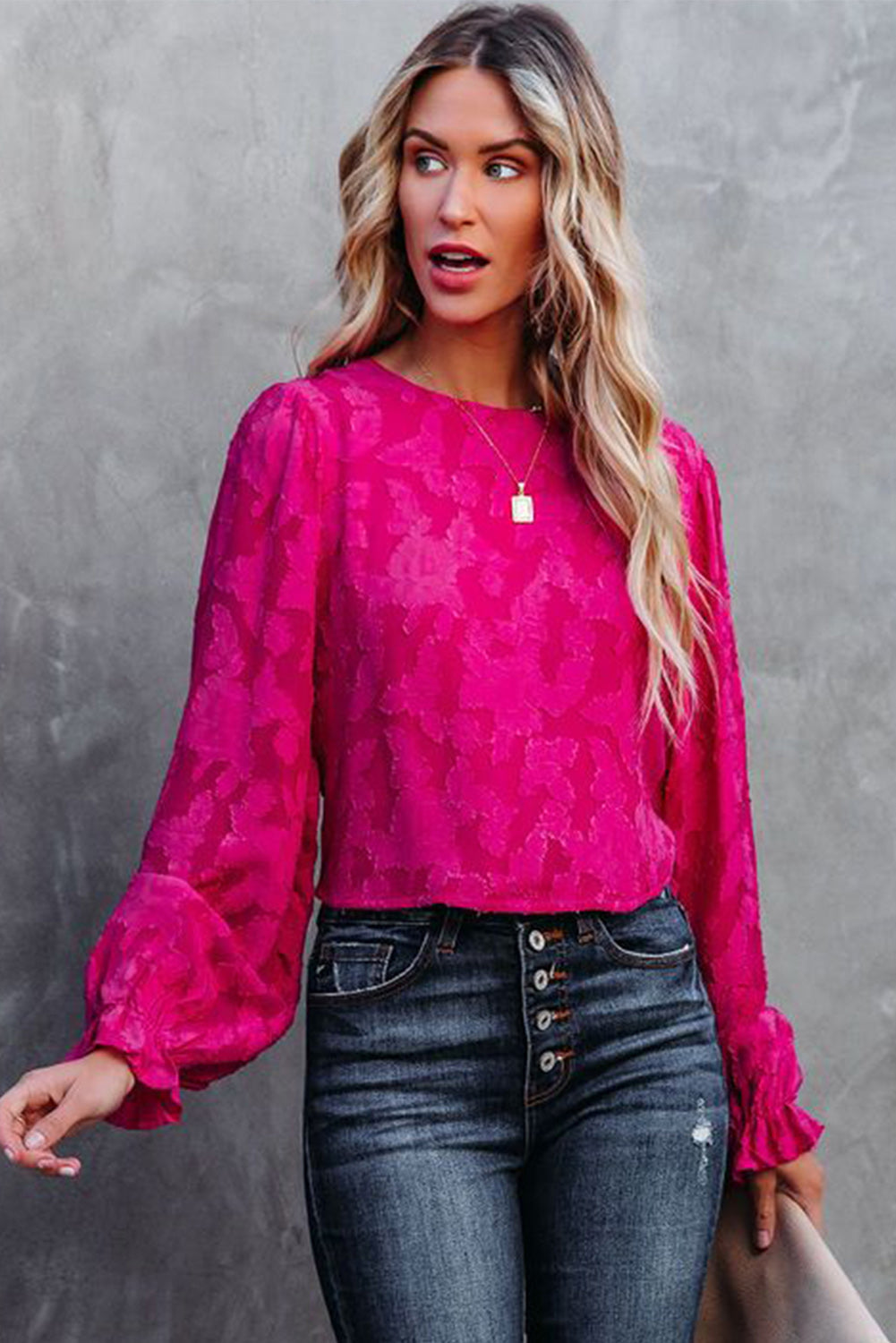 Open Back Crop Blouse