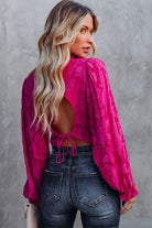 Open Back Crop Blouse