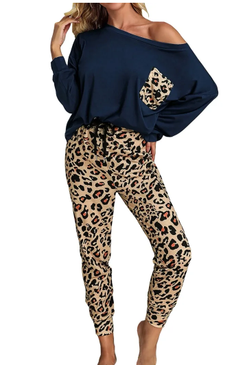 Leopard Loungewear Pants Set