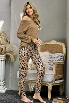 Leopard Loungewear Pants Set