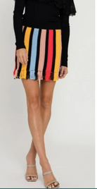 Stripe Knit Skirt