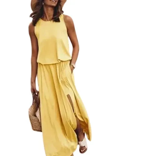 Sleeveless Split Maxi Dress