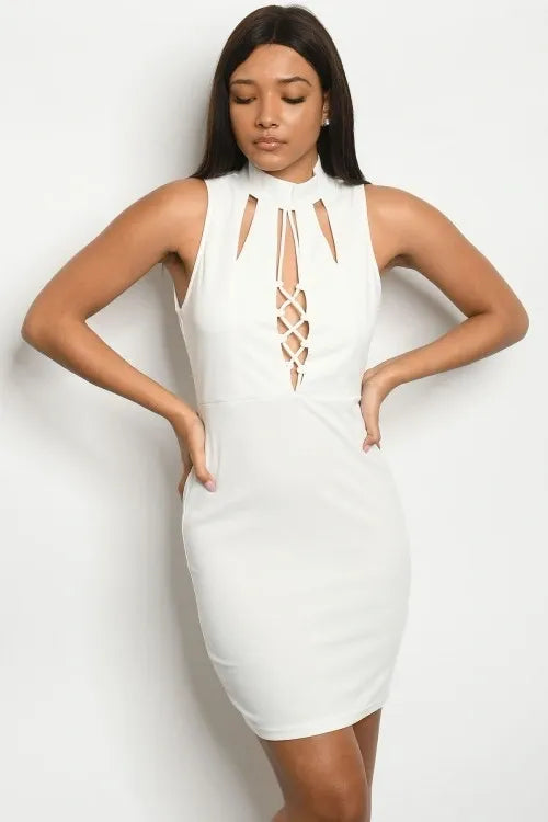 Lace Up Bodycon Dress